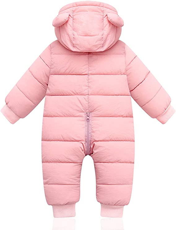 Little Baby Winter Romper met Schattige Berenoortjes - Warme Romper voor de Wintermaanden