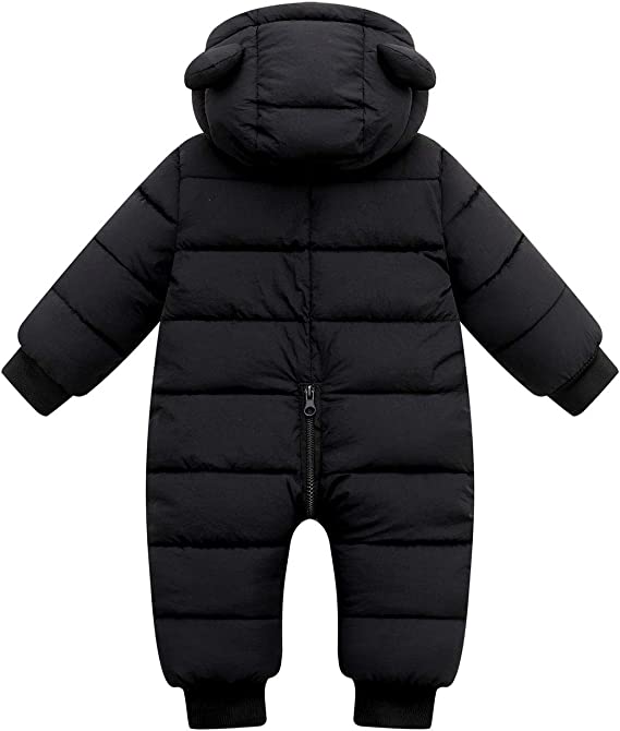 Little Baby Winter Romper met Schattige Berenoortjes - Warme Romper voor de Wintermaanden