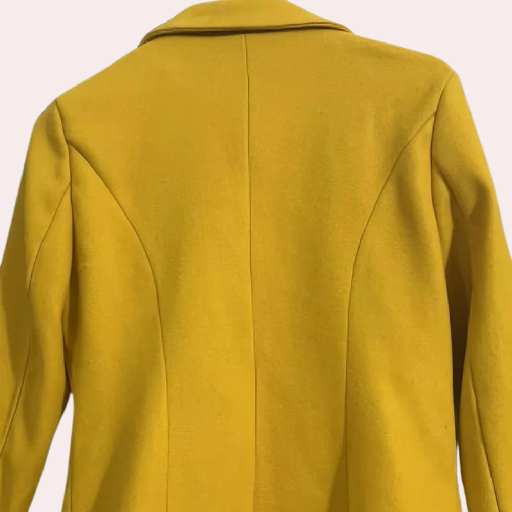 Ada | Dames herfst trenchcoat met dubbele rij knopen en revers