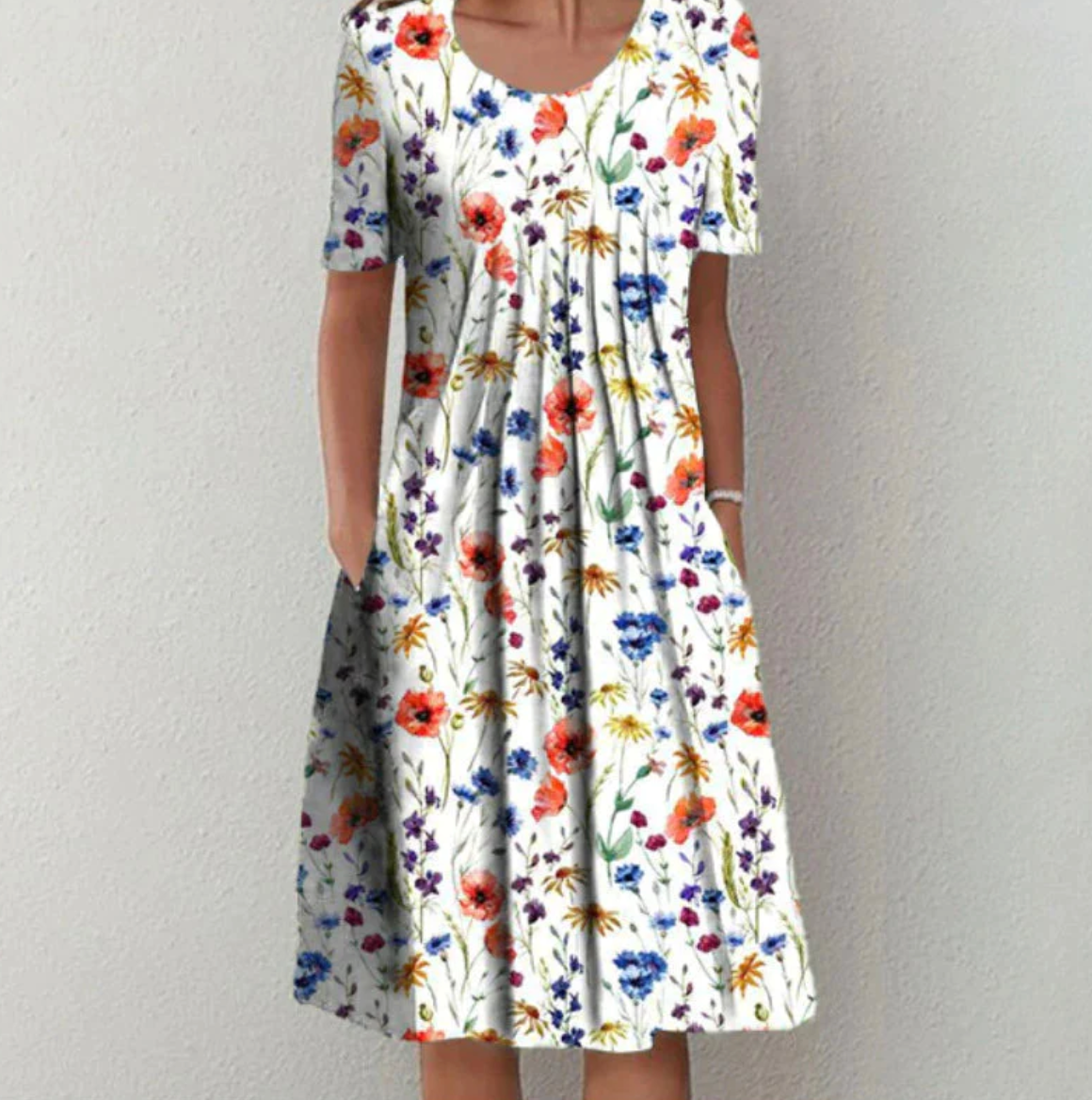 Lynn - Zomerse midi jurk met print dames