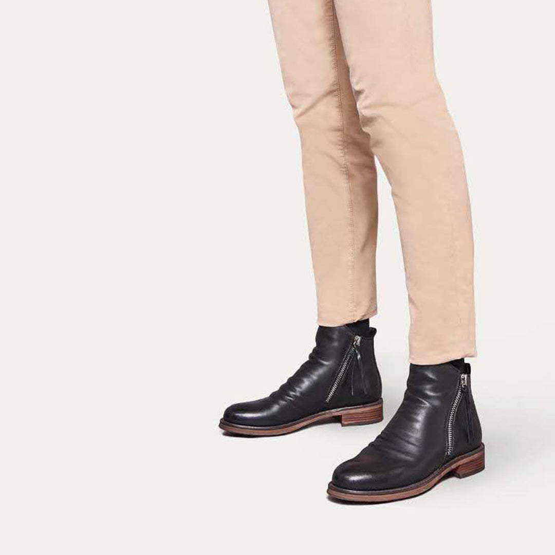 Victor | Comfortabele ademende PU laarzen voor heren met elegante ritssluiting