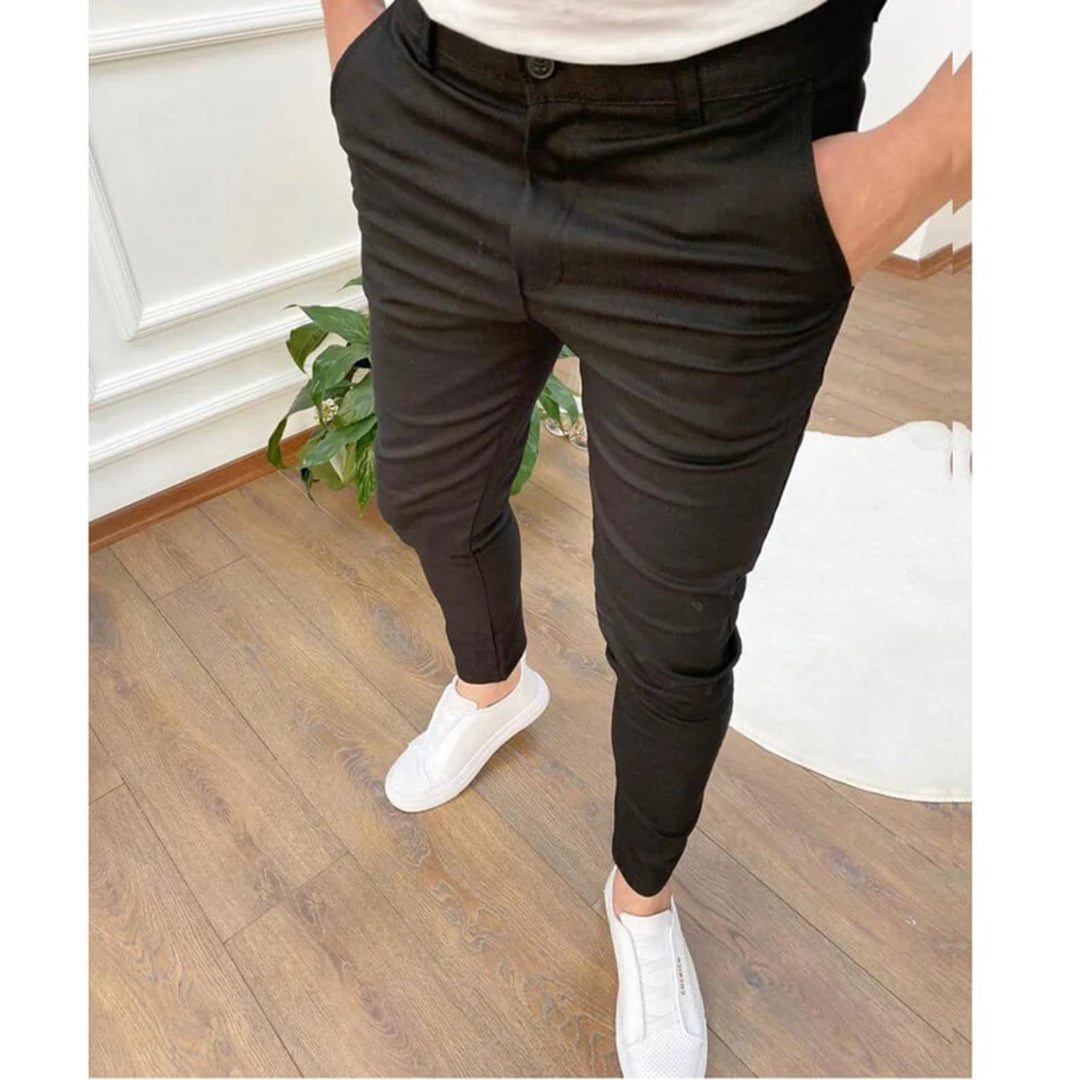 Angus | Comfortabele polyester herfst broek voor heren met elegante pasvorm