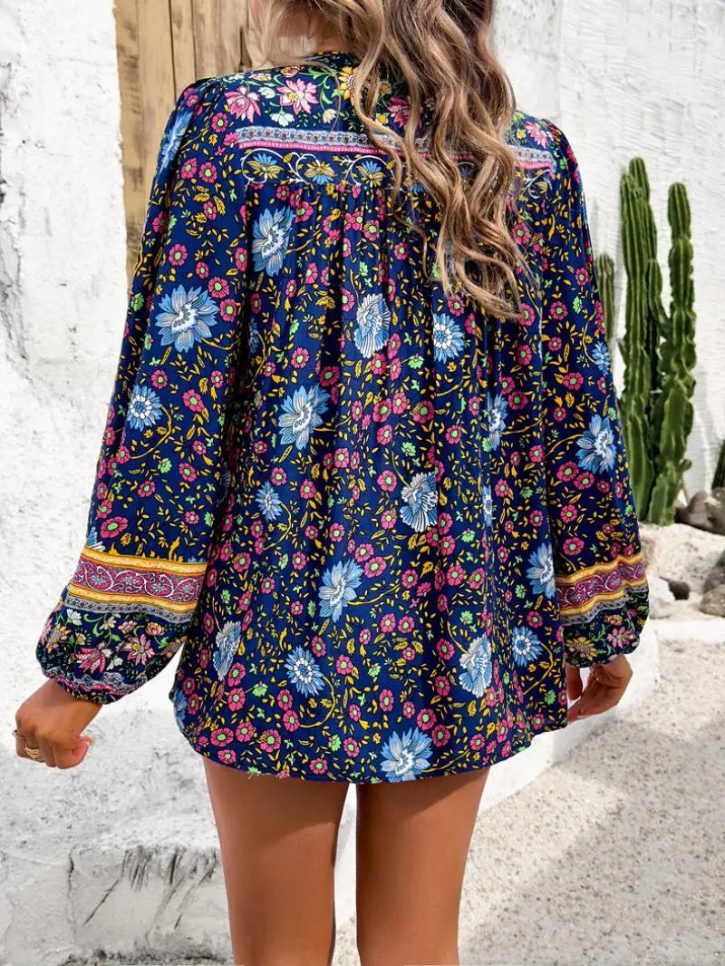 MonLu - Vintage blouse met lange mouwen