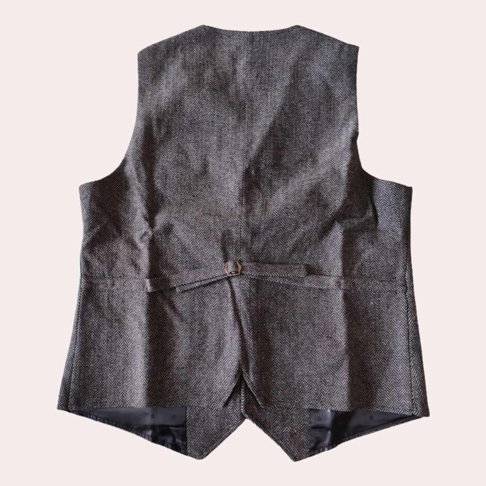 Oliver | Herfst gilet voor heren van wolmix met klassieke uitstraling