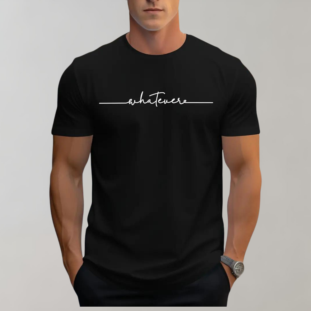 Zosimo | Zacht ademend katoen t-shirt voor heren met minimalistische tekstprint