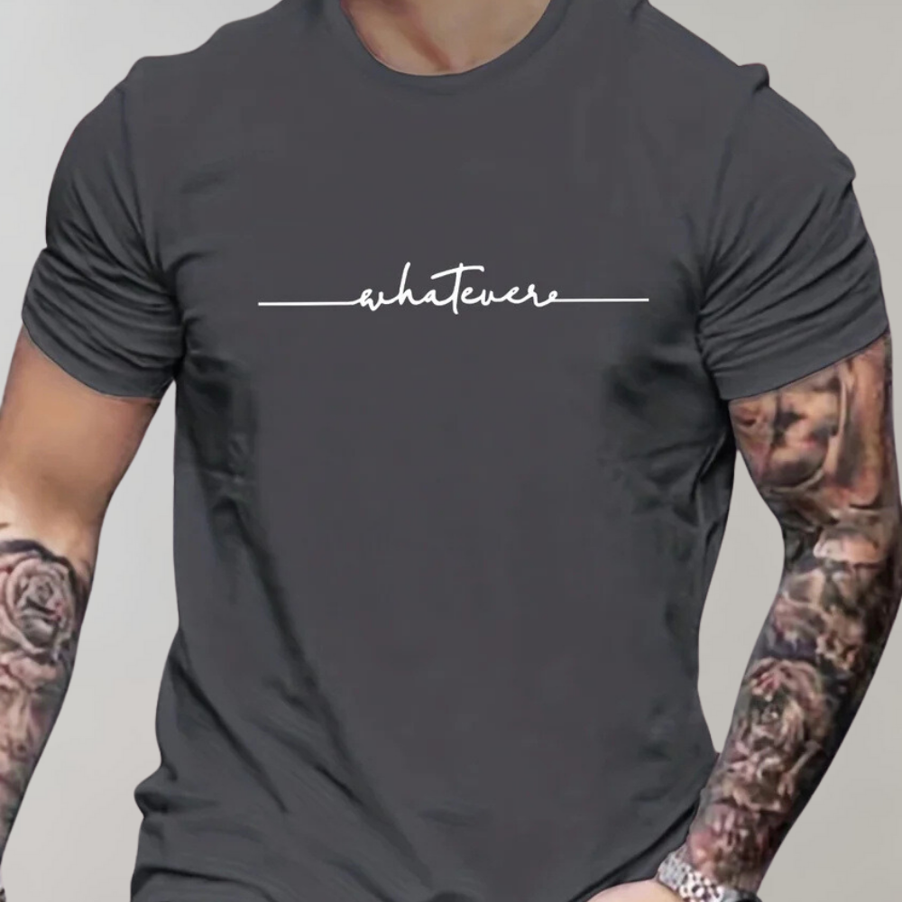 Zosimo | Zacht ademend katoen t-shirt voor heren met minimalistische tekstprint