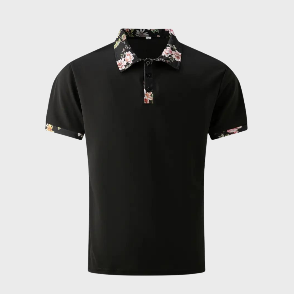 Sven - Herenpoloshirt met Bloemenprint