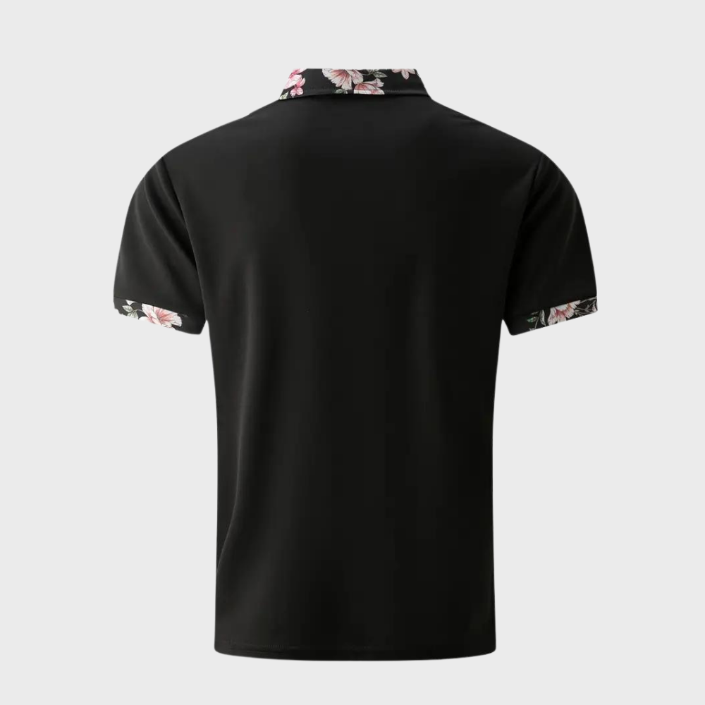 Sven - Herenpoloshirt met Bloemenprint