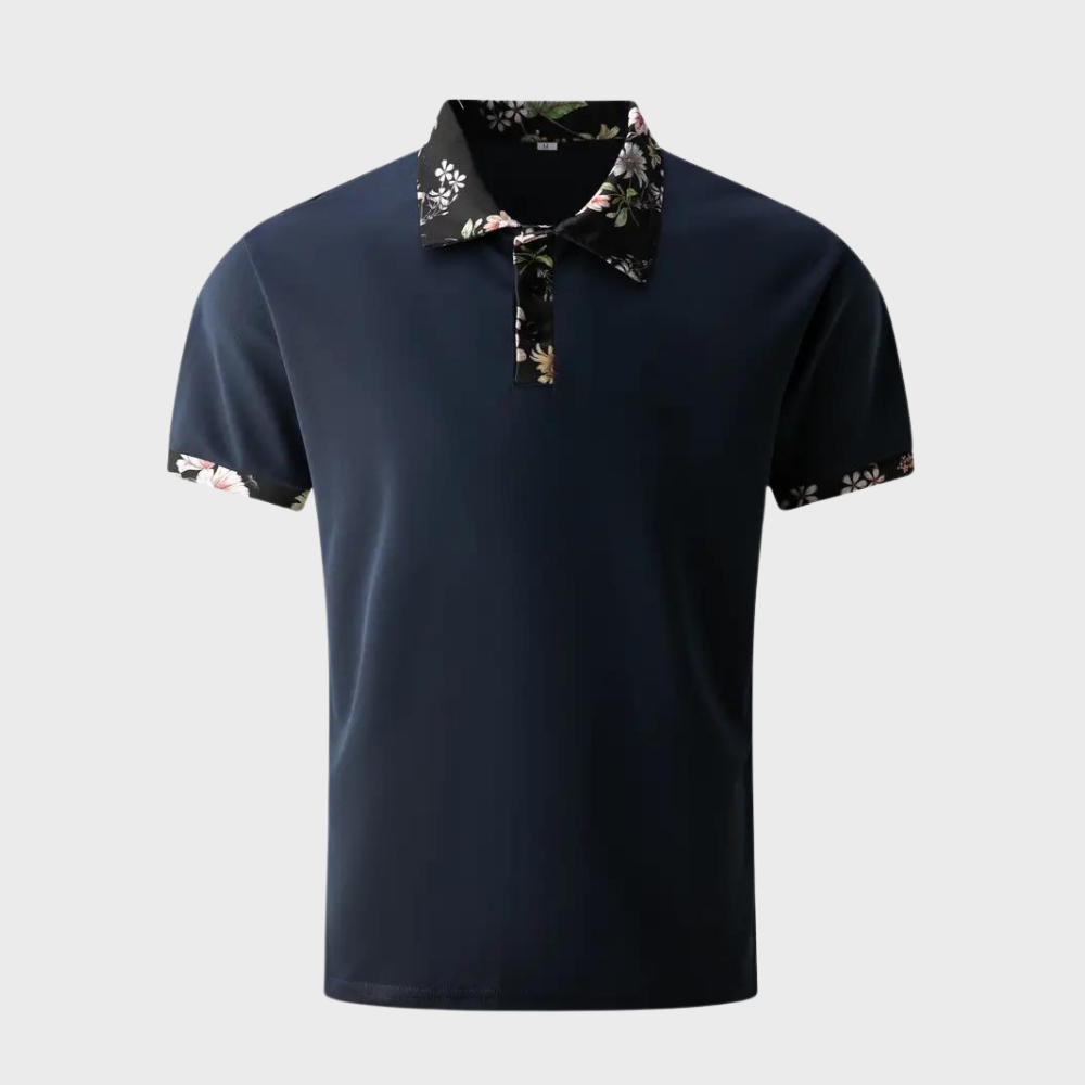 Sven - Herenpoloshirt met Bloemenprint