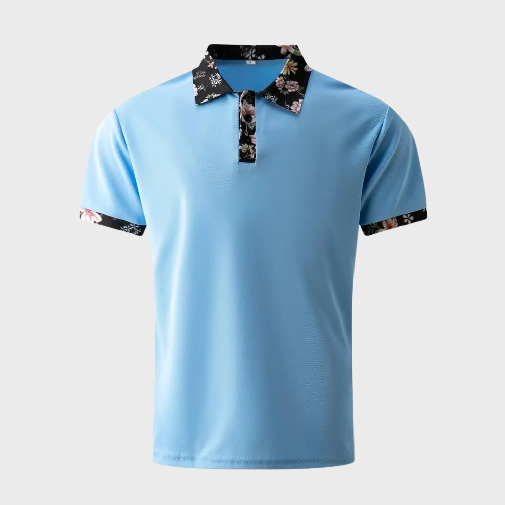 Sven - Herenpoloshirt met Bloemenprint