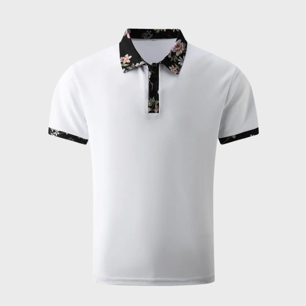 Sven - Herenpoloshirt met Bloemenprint