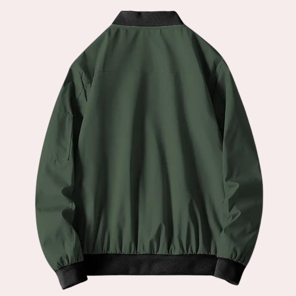 Artiom | Lichtgewicht herfst bomberjack van polyester voor heren in minimalistische sportieve stijl