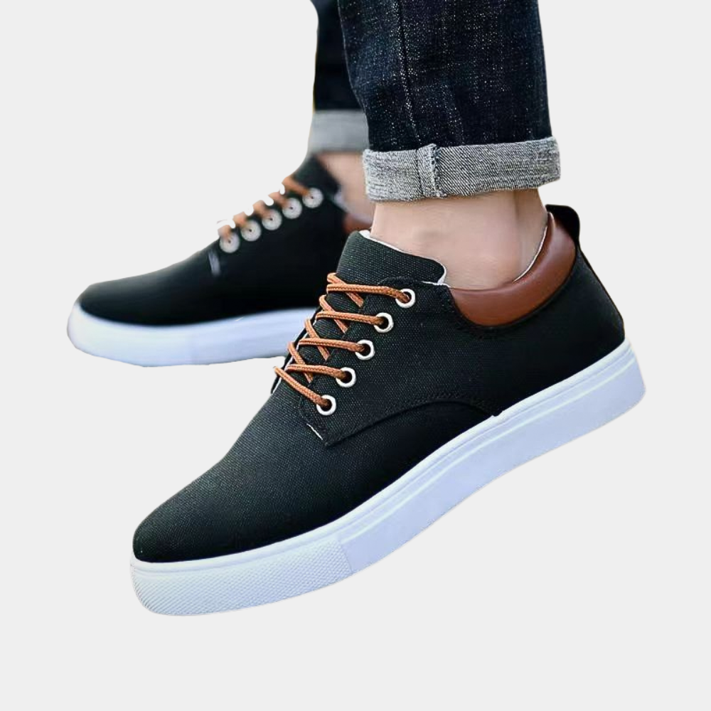 Tobias | Lichtgewicht ademende canvas sneakers voor heren met casual uitstraling