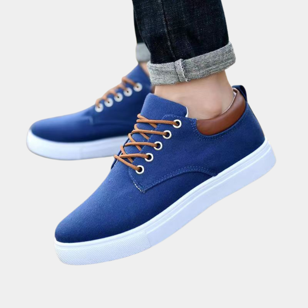 Tobias | Lichtgewicht ademende canvas sneakers voor heren met casual uitstraling