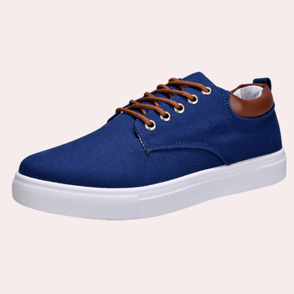 Tobias | Lichtgewicht ademende canvas sneakers voor heren met casual uitstraling