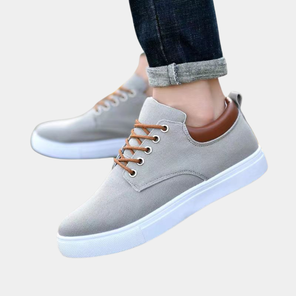 Tobias | Lichtgewicht ademende canvas sneakers voor heren met casual uitstraling