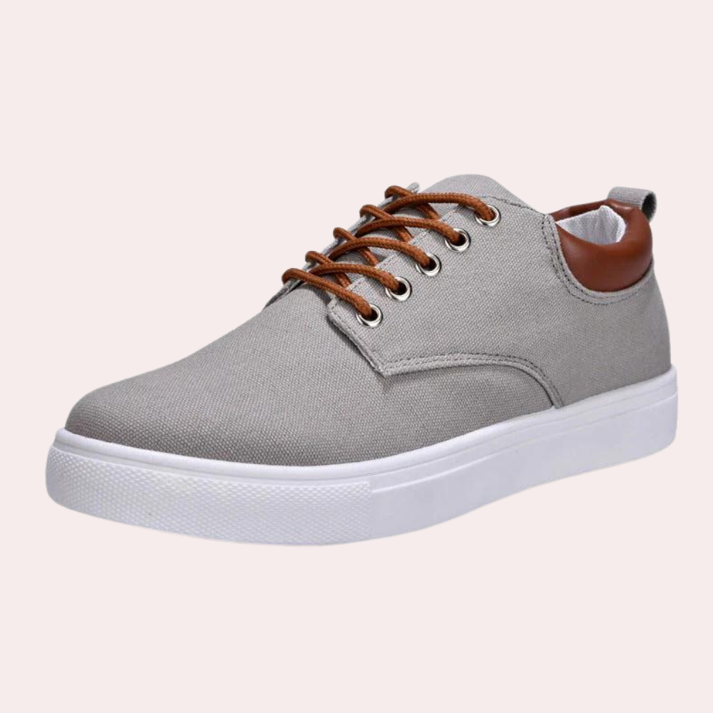Tobias | Lichtgewicht ademende canvas sneakers voor heren met casual uitstraling