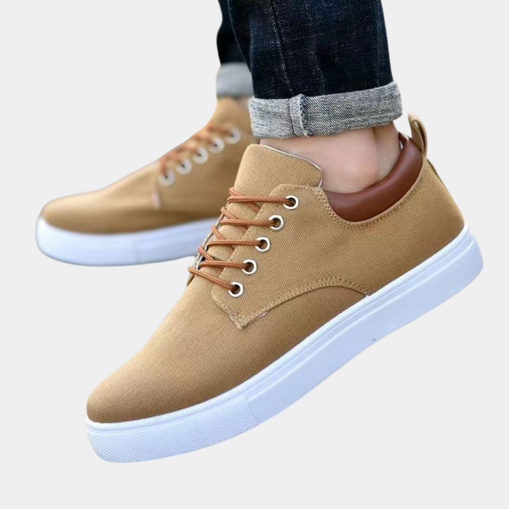 Tobias | Lichtgewicht ademende canvas sneakers voor heren met casual uitstraling