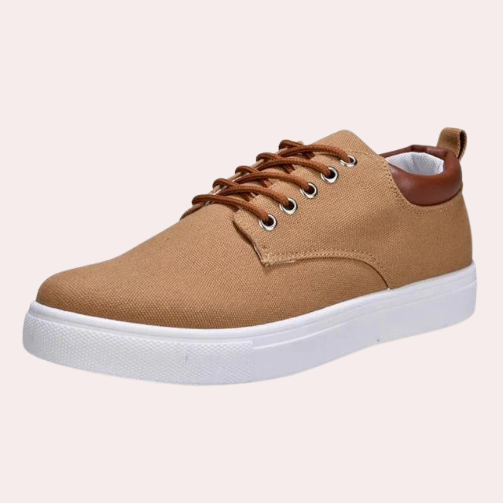 Tobias | Lichtgewicht ademende canvas sneakers voor heren met casual uitstraling