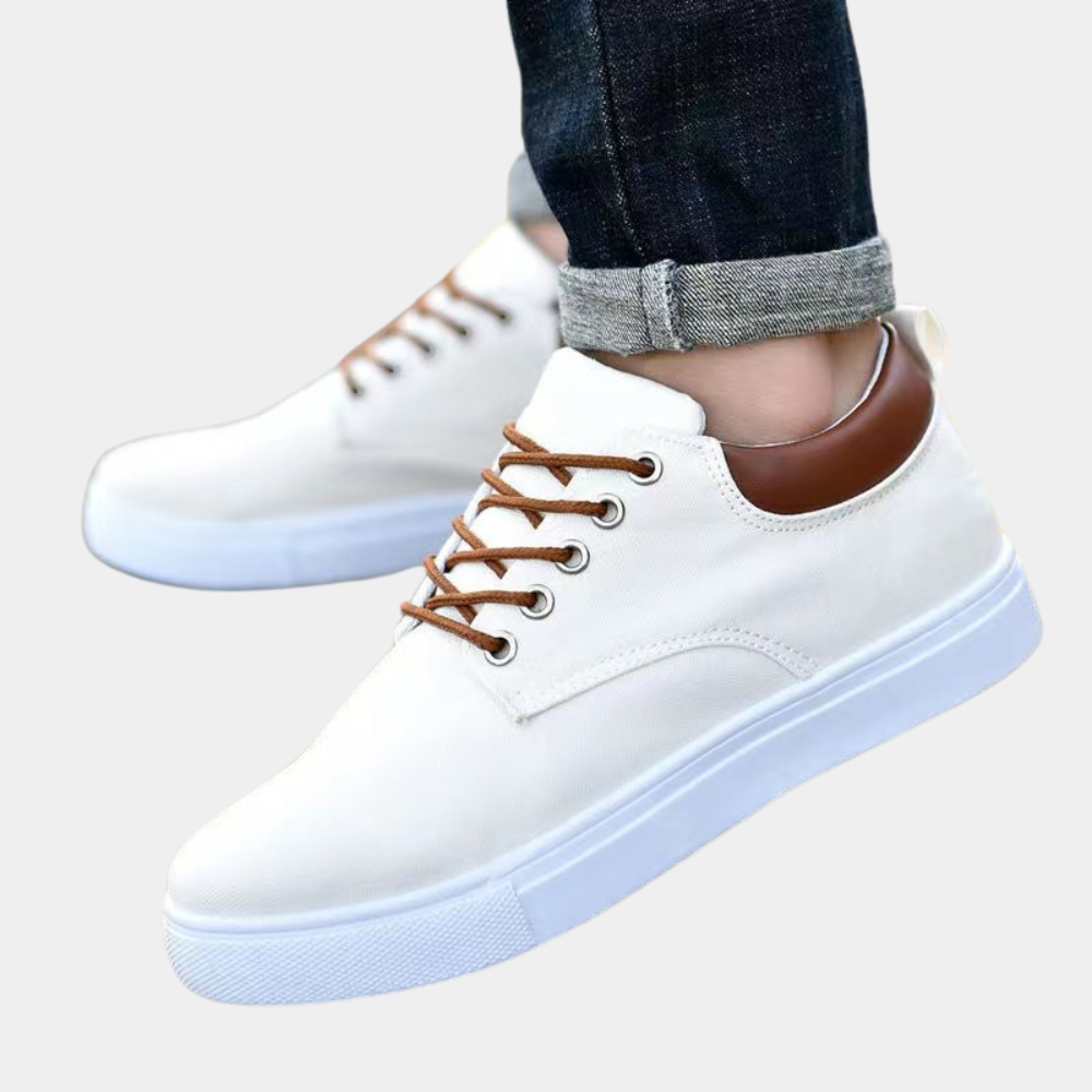 Tobias | Lichtgewicht ademende canvas sneakers voor heren met casual uitstraling