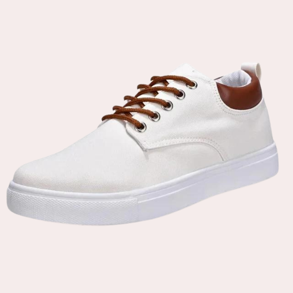 Tobias | Lichtgewicht ademende canvas sneakers voor heren met casual uitstraling