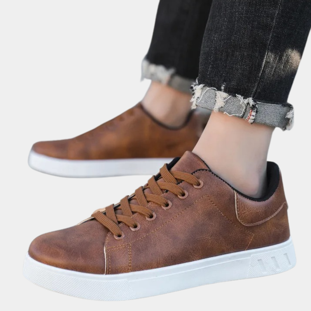 Milan | Stevige ademende PU sneakers voor heren met klassieke urban uitstraling
