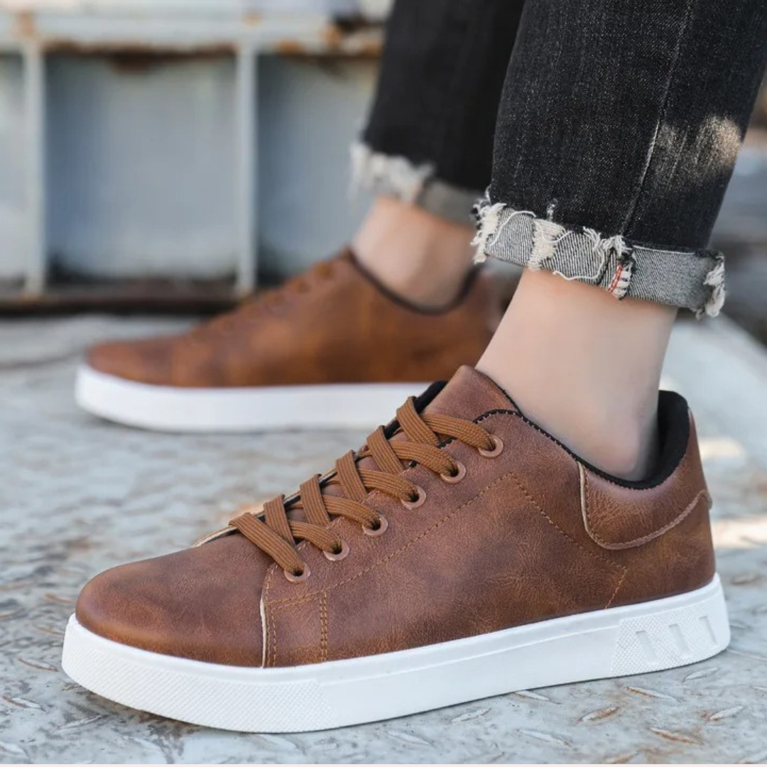 Milan | Stevige ademende PU sneakers voor heren met klassieke urban uitstraling