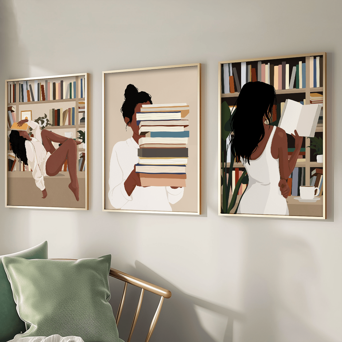 3-Delige Afro-Amerikaanse Wanddecor Set - Stijlvolle Erfgoedviering