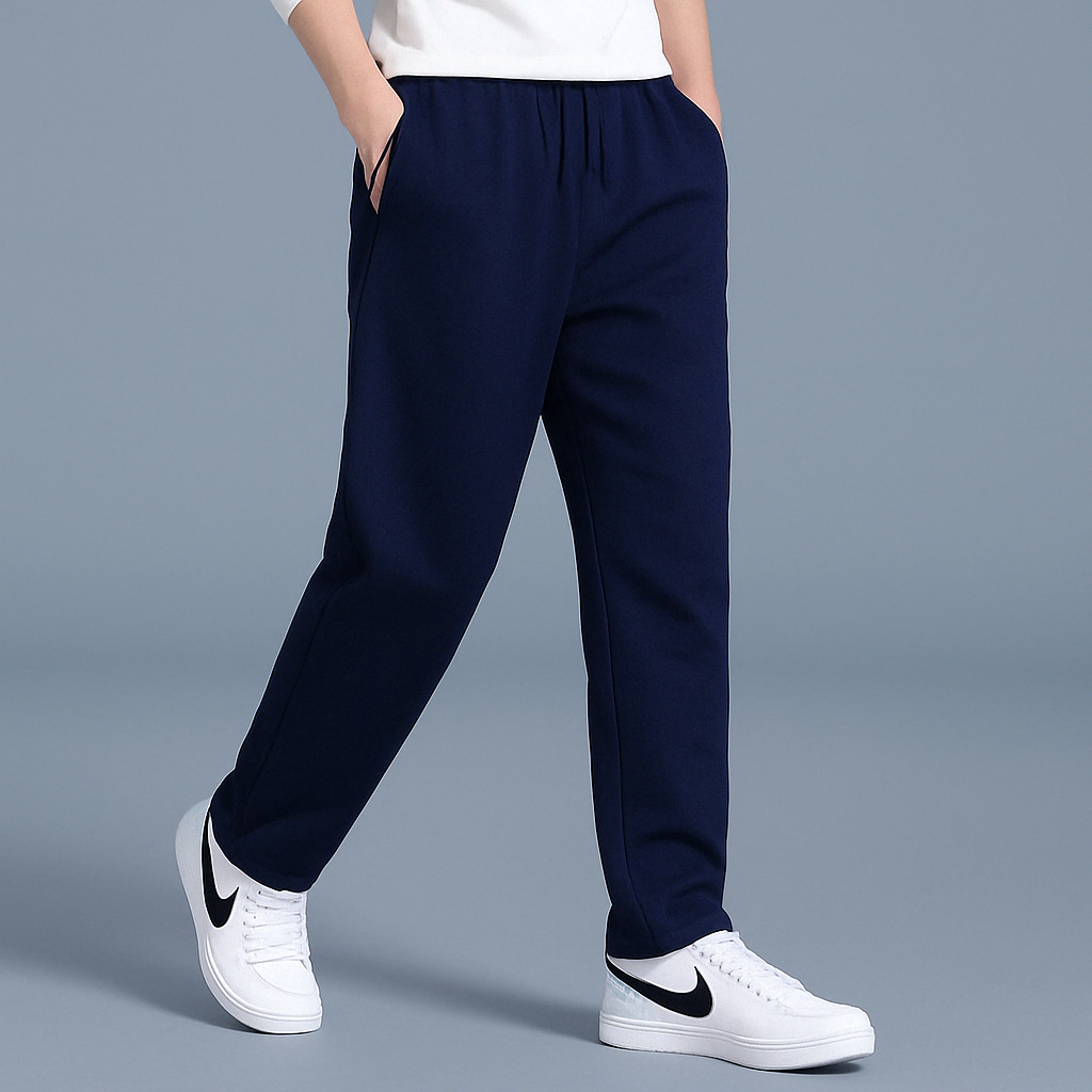 Heren joggingbroek katoenmix – Comfortabele pasvorm met stijlvolle wijde pijpen voor dagelijks gebruik