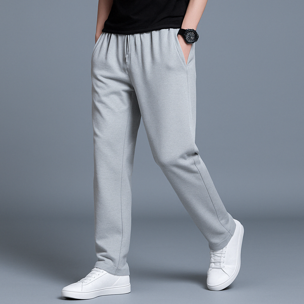 Heren joggingbroek katoenmix – Comfortabele pasvorm met stijlvolle wijde pijpen voor dagelijks gebruik