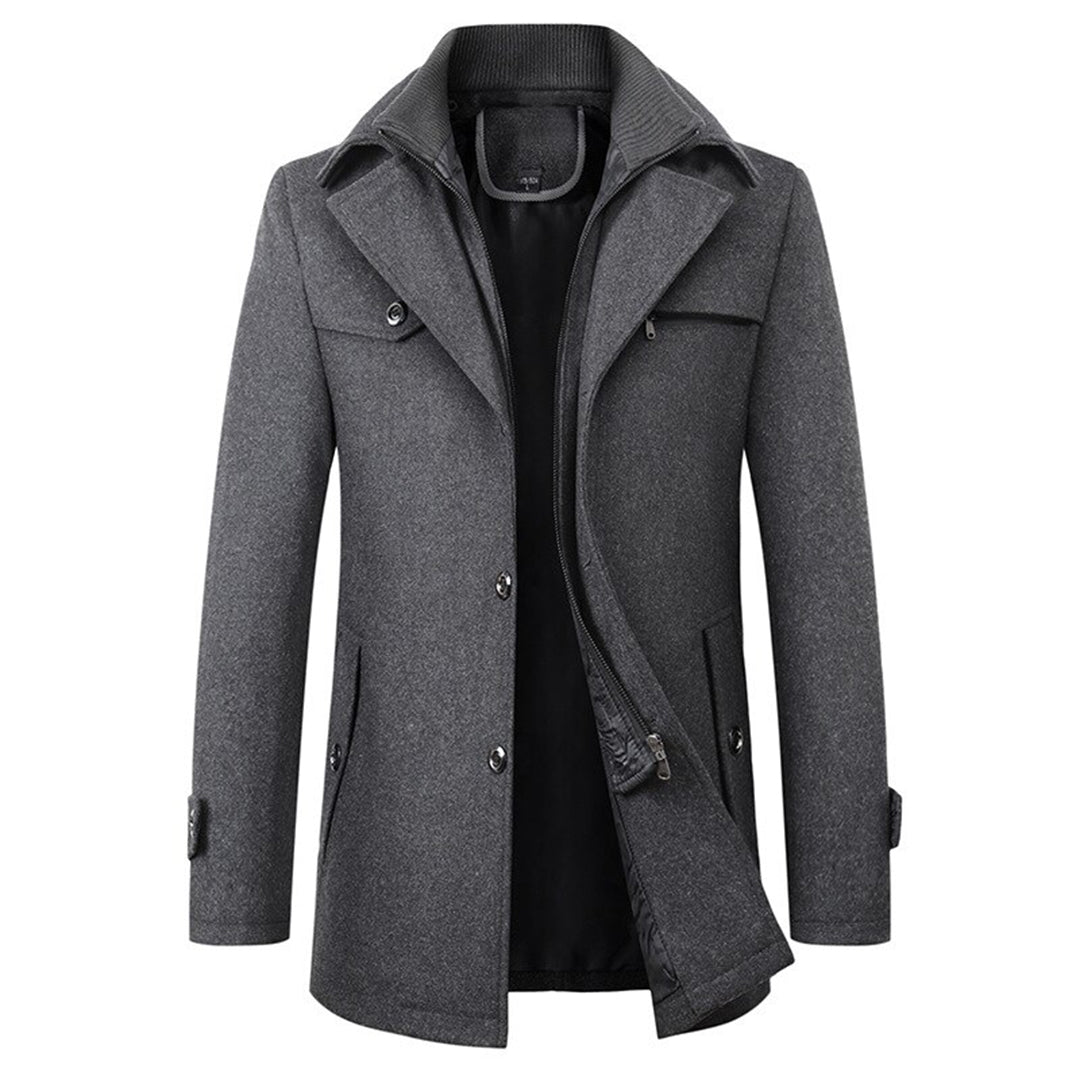 Mateo | Elegante warme wolblend winterjas voor heren met tijdloze pasvorm
