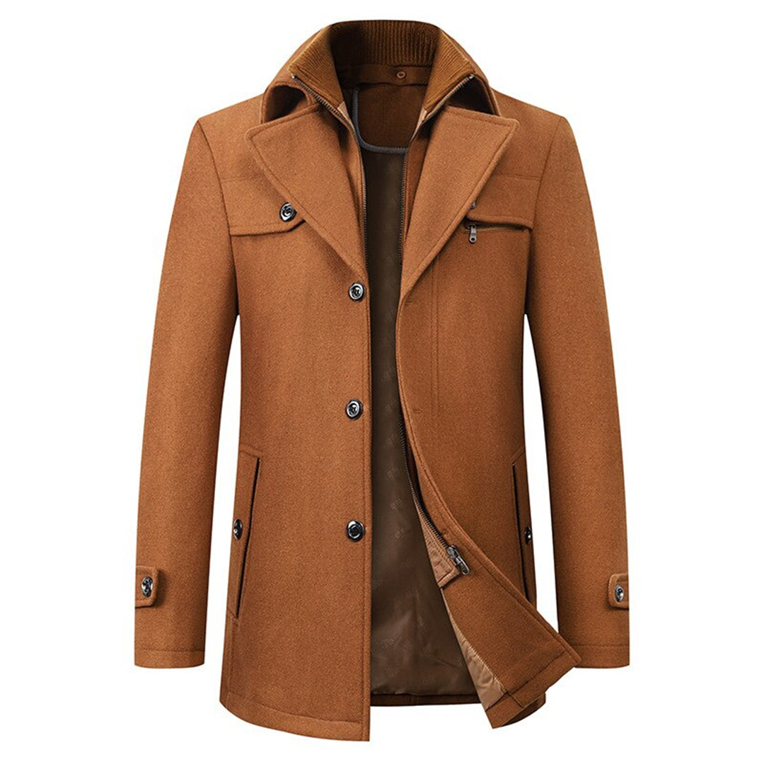 Mateo | Elegante warme wolblend winterjas voor heren met tijdloze pasvorm