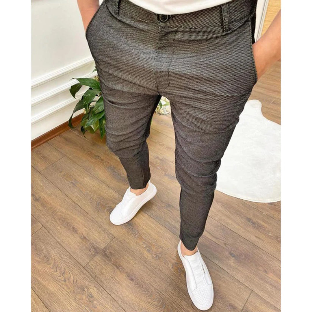Angus | Comfortabele polyester herfst broek voor heren met elegante pasvorm