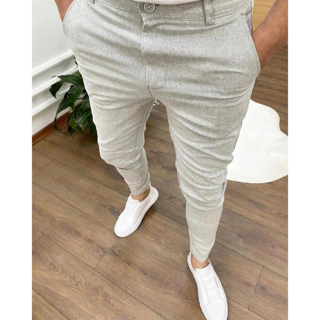 Angus | Comfortabele polyester herfst broek voor heren met elegante pasvorm