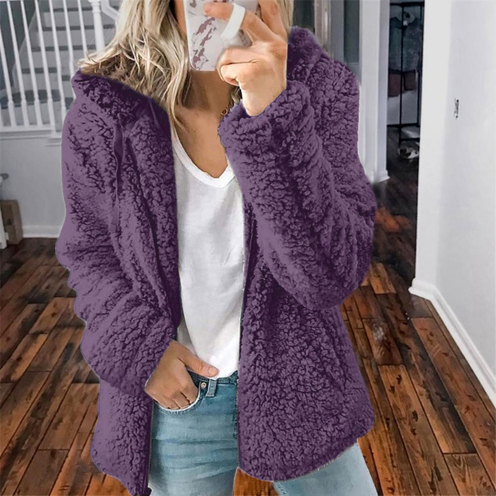 Sofia - Fluffy Damesvest met Capuchon - Warm & Stijlvol