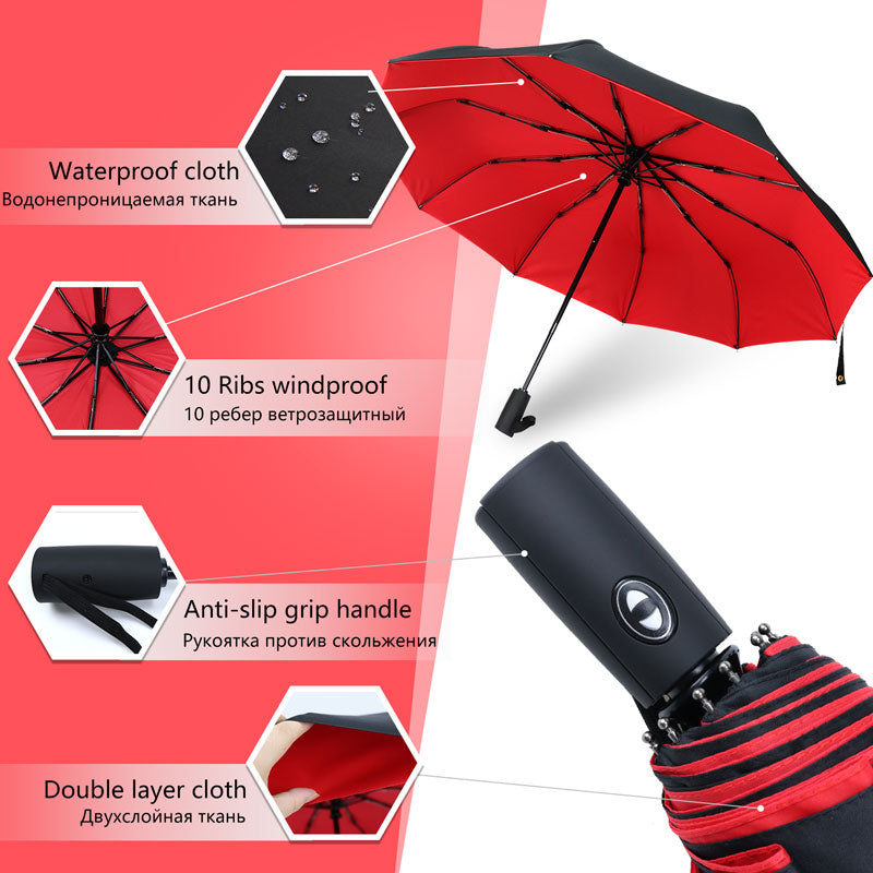 Windproof Stormparaplu - Opvouwbare Paraplu voor Regen en Storm