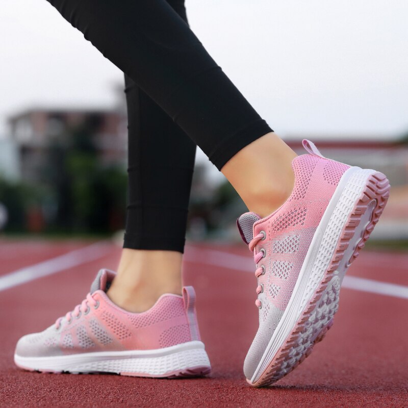 Dames hardloopschoenen met ademend mesh – licht, sportief en stabiel bij elke stap
