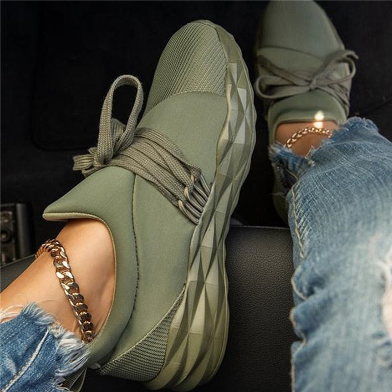 Sportieve dames sneakers met veters – flexibel, licht en eigentijds