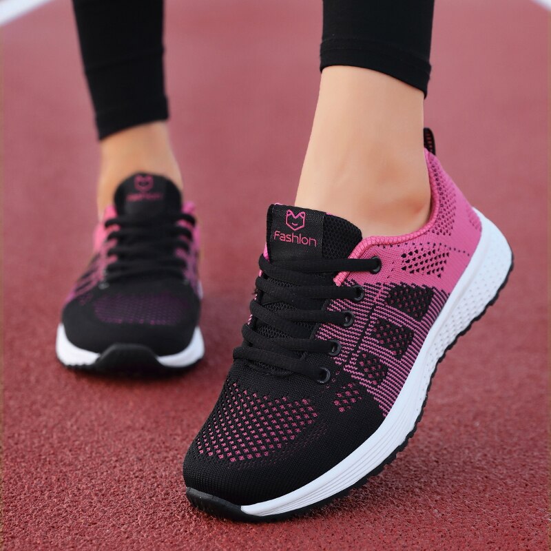 Dames hardloopschoenen met ademend mesh – licht, sportief en stabiel bij elke stap