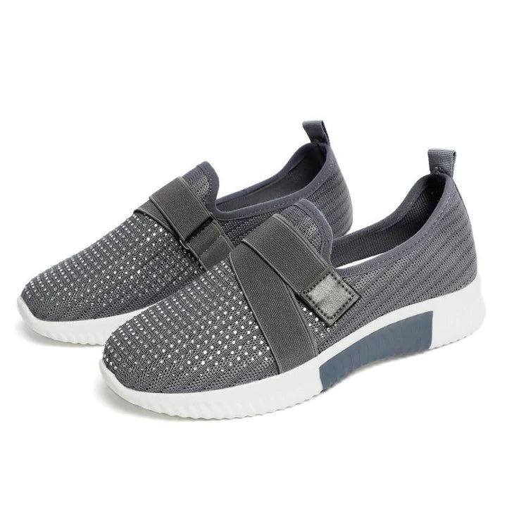 Imke - Slip on dames sneakers met klittenband