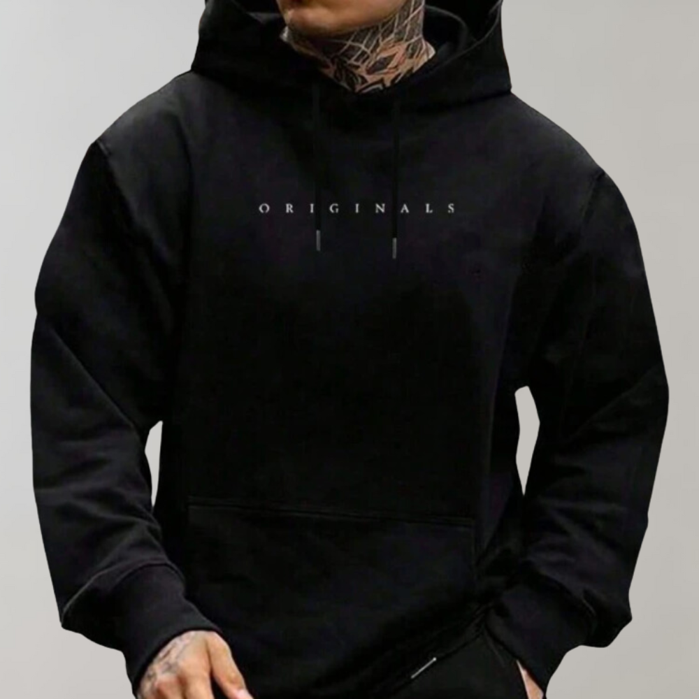 Isak | Zachte warme katoenmix herfst hoodie voor heren met minimalistisch design