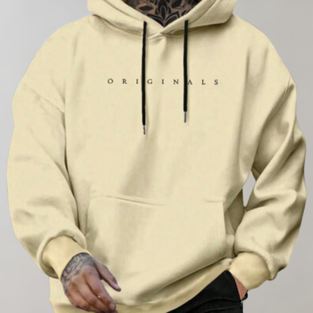 Isak | Zachte warme katoenmix herfst hoodie voor heren met minimalistisch design