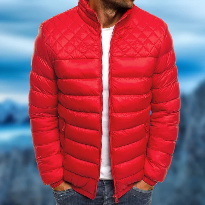 Dominik | Winddicht waterafstotend herfstjack van polyester voor heren met gewatteerd outdoor design