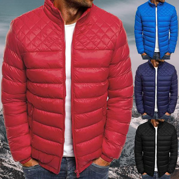 Dominik | Winddicht waterafstotend herfstjack van polyester voor heren met gewatteerd outdoor design