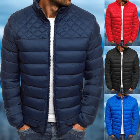 Dominik | Winddicht waterafstotend herfstjack van polyester voor heren met gewatteerd outdoor design
