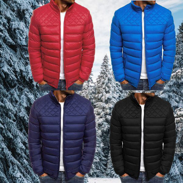 Dominik | Winddicht waterafstotend herfstjack van polyester voor heren met gewatteerd outdoor design