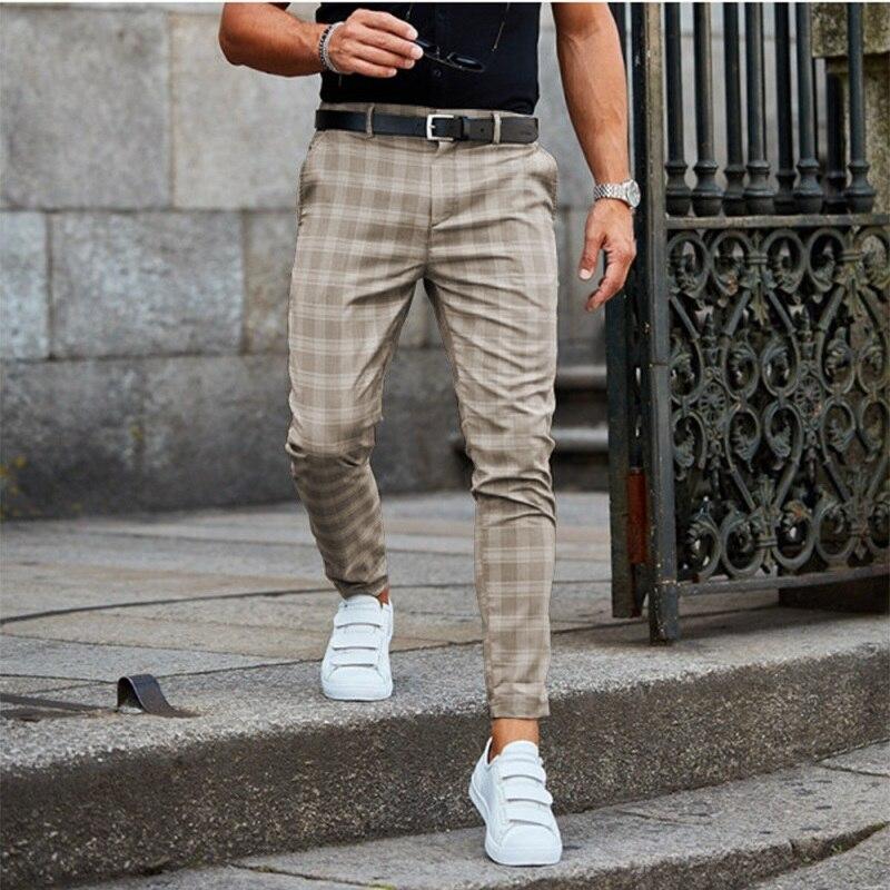 Maxime | Chino heren met geruit design