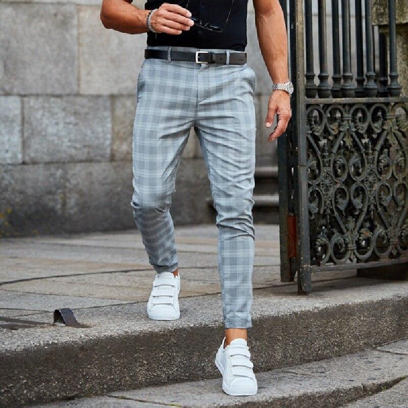 Maxime | Chino heren met geruit design