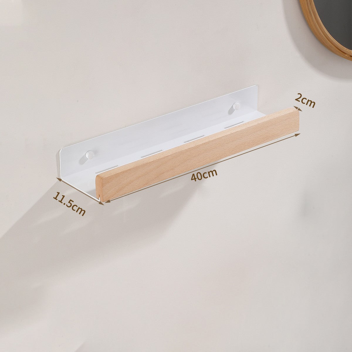Doucherack EasyFit - Zonder Boren Witte Wandbevestiging Douche Organizer