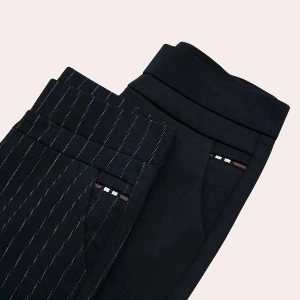 Amélie | Stretch stof herfst broek voor dames met hoge taille design
